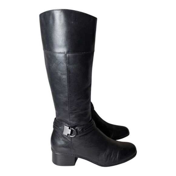 BANDOLINO Carlita Black Leather Riding Boot Size 8.5M - Picture 3 of 9